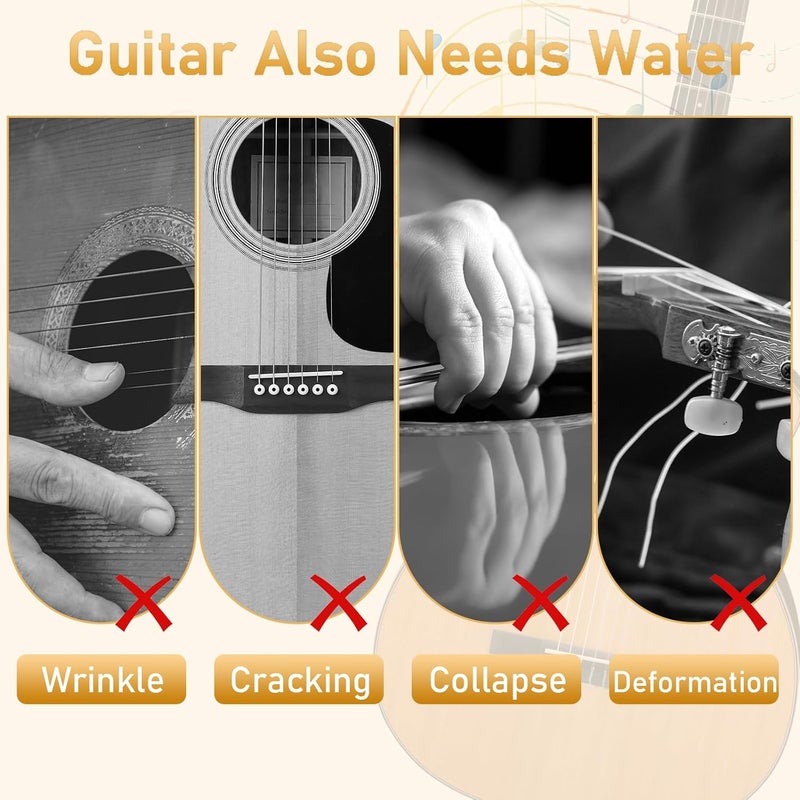 Guitto Guitar Humidifier Acoustic Soundhole Cover, 2 in 1 Humidity, Suitable for Most Standard Sound Holes (4'' to 4.3'') GHD-04 - Image 3